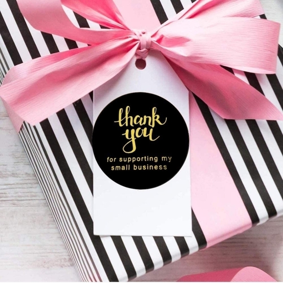 2" THANK YOU FOR SUPPORTING MY SMALL BUSINESS STICKERS•500 PK - Picture 3 of 8